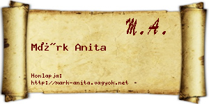 Márk Anita névjegykártya